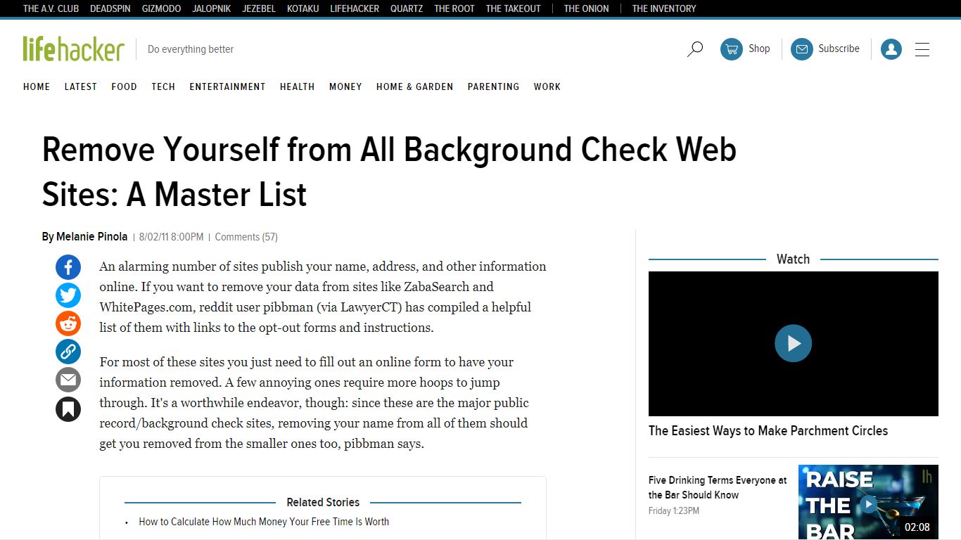 Remove Yourself from All Background Check Web Sites: A ... - Lifehacker